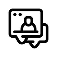 chat icon. line icon for your website, mobile, presentation, and logo design. vector