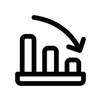 decrease icon. line icon for your website, mobile, presentation, and logo design. vector