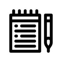 notebook icon. line icon for your website, mobile, presentation, and logo design. vector