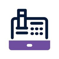 cash machine icon. dual tone icon for your website, mobile, presentation, and logo design. vector