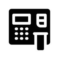 atm machine icon. glyph icon for your website, mobile, presentation, and logo design. vector