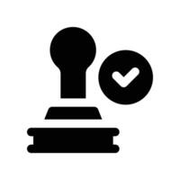 stamp icon. glyph icon for your website, mobile, presentation, and logo design. vector