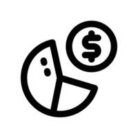 pie chart icon. line icon for your website, mobile, presentation, and logo design. vector