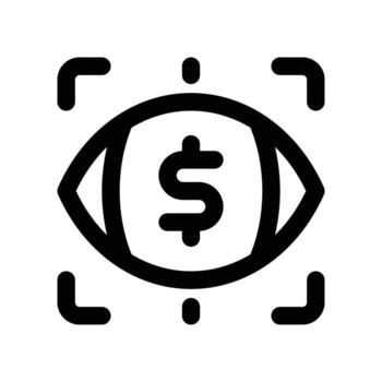 vision icon. line icon for your website, mobile, presentation, and logo design. vector