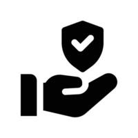 insurance icon. glyph icon for your website, mobile, presentation, and logo design. vector