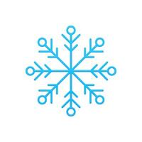 Blue glossy ornamental snowflake three dimensional realistic illustration vector