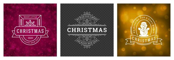 Elegant Christmas designs featuring festive ornaments and vibrant backgrounds vector