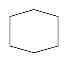 Hexagon, a shape with a white background vector