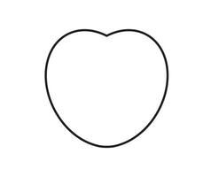 A black and white drawing of an apple vector