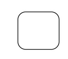 A square with a black outline on it vector