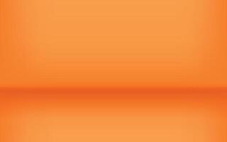 Orange studio background. Empty room or space for backdrop, product and presentation vector