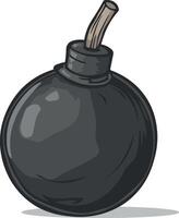 illustration of a bomb with a fuse vector