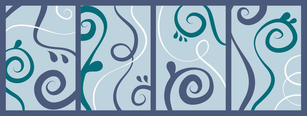 Set of stylish templates with organic abstract shapes and lines in nude colors. Pastel background in minimalist style. Contemporary art