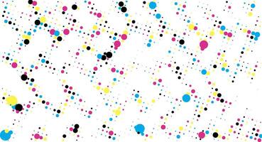 a colorful pattern of dots on a white background, a colorful pattern of dots on a white background, cmyk dots effect vector