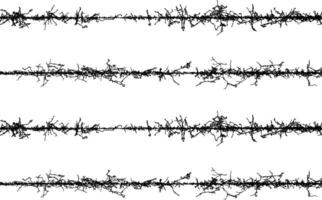 barbed wire, barbed wire fabric frame, a series of black and white lines with branches, barbed wire seamless pattern, vector