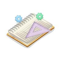 ruler on top of book vector