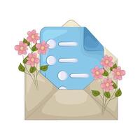 illustration of open envelope vector