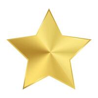 Golden star isolated on white background. illustration vector
