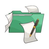 Archive Folder for Important Documents illustration vector