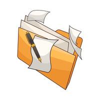 Work Folder with Complete Contents illustration vector