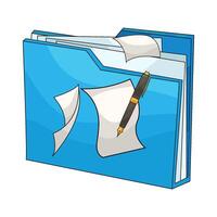 illustration of Files in Neat Folders vector