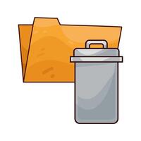 Illustration of delete folder vector
