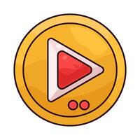 Play Button in Action vector