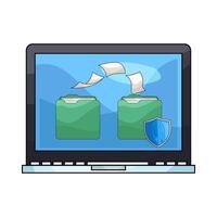 Digital Folder to Save Files vector