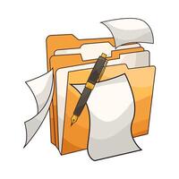 Archive Folder for Important Documents vector