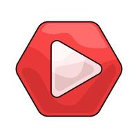 Play Button in Action illustration vector