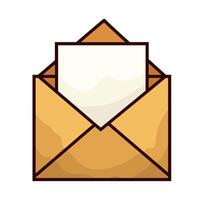 illustration of open message vector