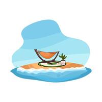 Hammock with Ocean View vector