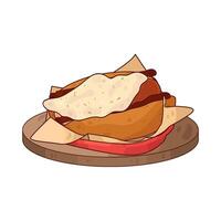 Complete Hotdog with Toppings vector