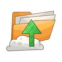 Uploads Folder Goes to System illustration vector