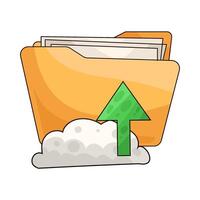 Easy Folder Upload Process illustration vector