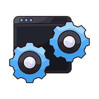 illustration of web setting vector