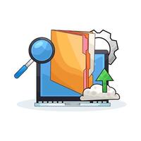 illustration of Find Folders with Accurate Search vector