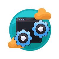 web setting illustration vector