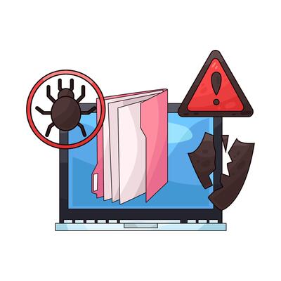 Virus Compromises Folder illustration