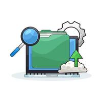 Folder Search in Operating System vector