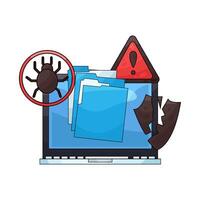 illustration of Virus Attacks Folders vector