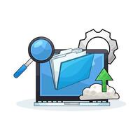 illustration of Search for Folders Quickly and Easily vector
