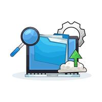 Process of Searching for Lost Folders illustration vector
