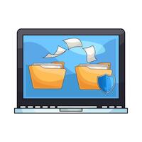 Digital Folder to Save Files illustration vector