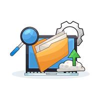 Search for Folders Quickly and Easily illustration vector