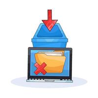 illustration of Fast and Easy Folder Deletion vector