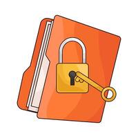 Privacy is Maintained in a Locked Folder vector