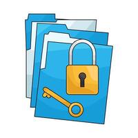 Secure Locked Folder Protection System vector