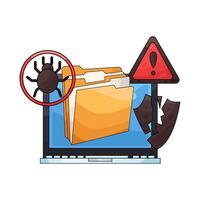 Virus Attacks Folders vector