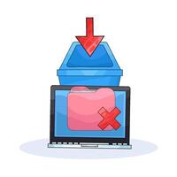 Easy Steps to Delete Folder illustration vector